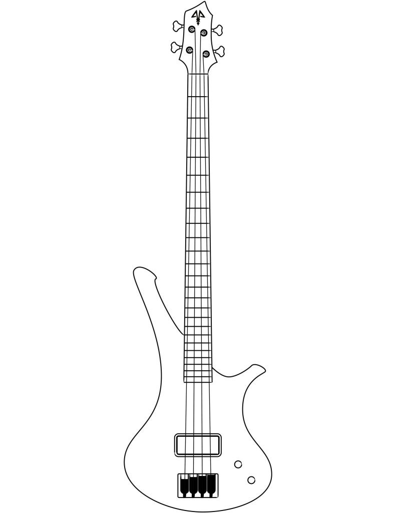 Modèle de basse électrique