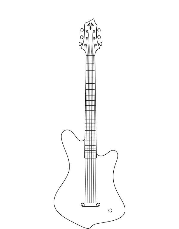 Modèle de guitare électrique