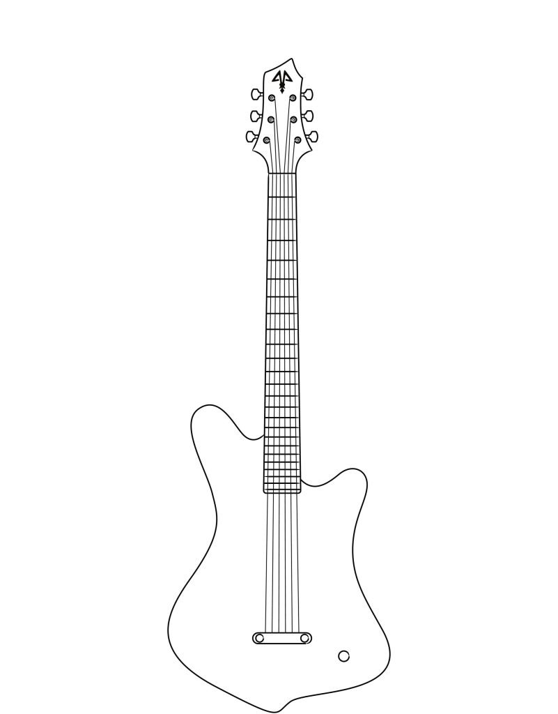Modèle de guitare électrique