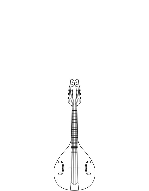 Modèle de mandoline acoustique