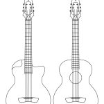 Modèle de guitare acoustique Auditorium Nylon avec ouïe central ou latéral