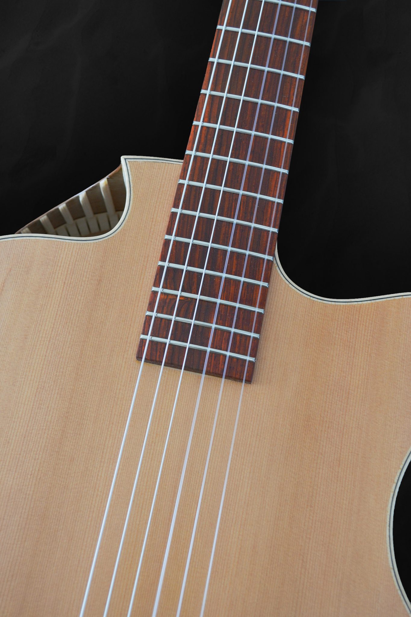 Guitare classique auditorium nylon sur mesure en cèdre rouge